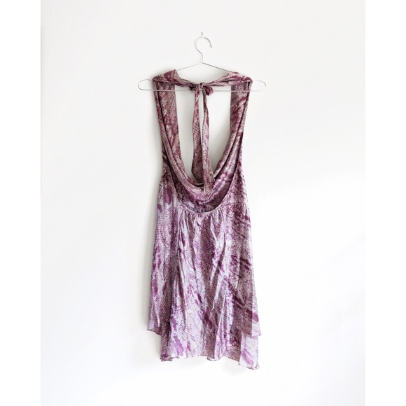 Espaco Fashion Lavender Snake Print Dress sz M - Picture 2 of 3